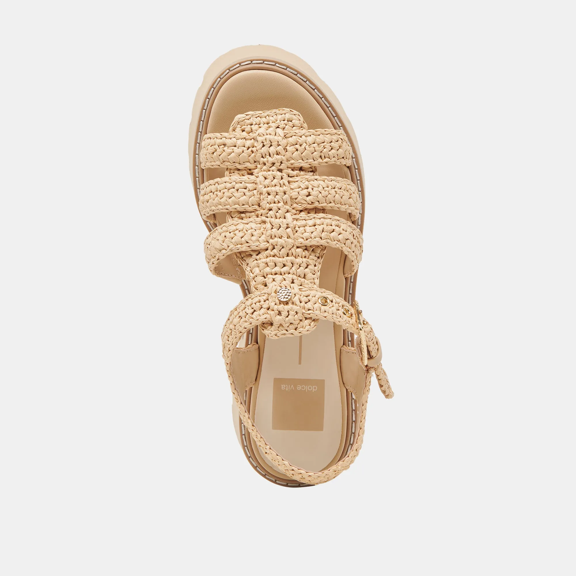 LATICE SANDALEN LT NATURAL KNIT