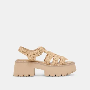 LATICE SANDALEN LT NATURAL KNIT