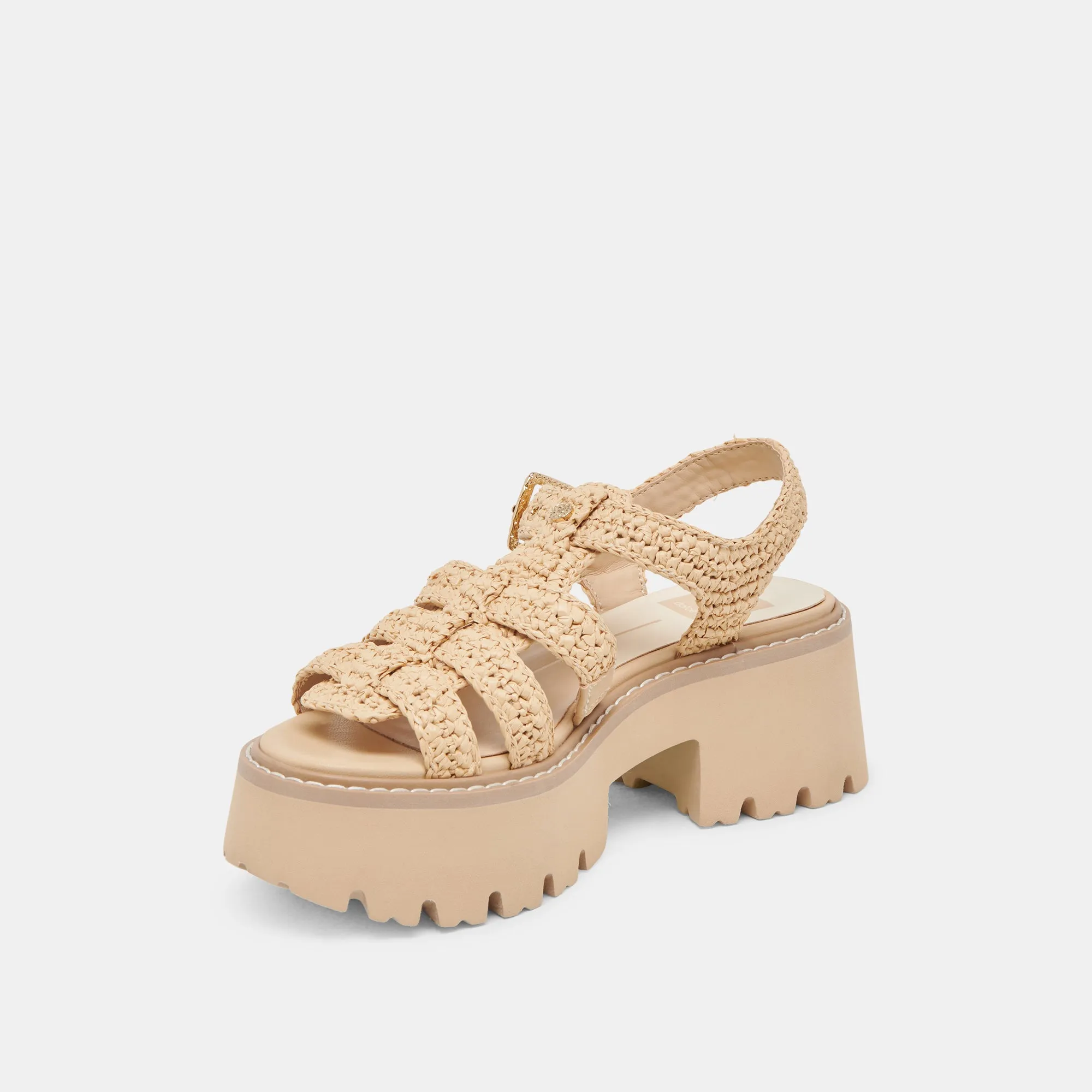 LATICE SANDALEN LT NATURAL KNIT