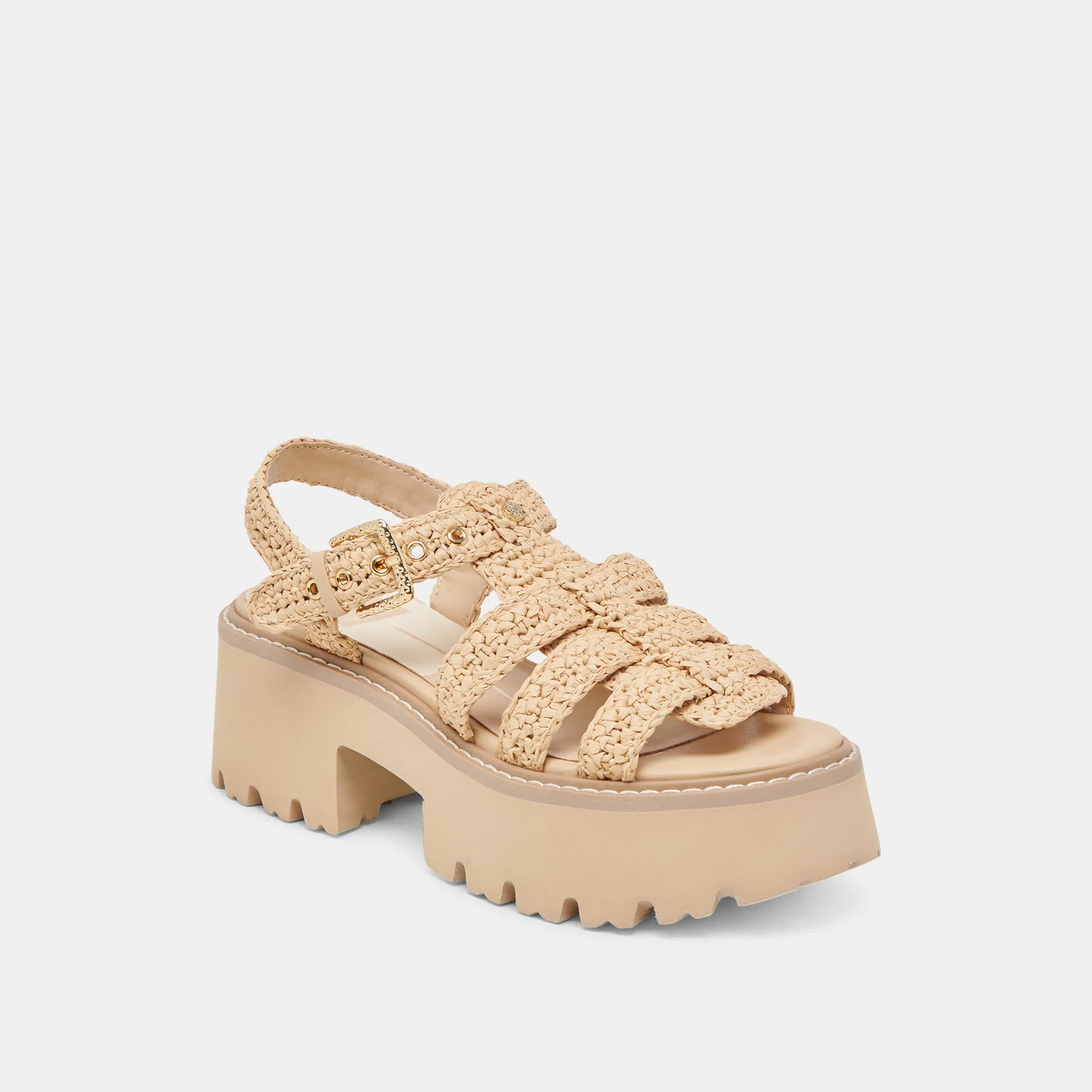 LATICE SANDALEN LT NATURAL KNIT