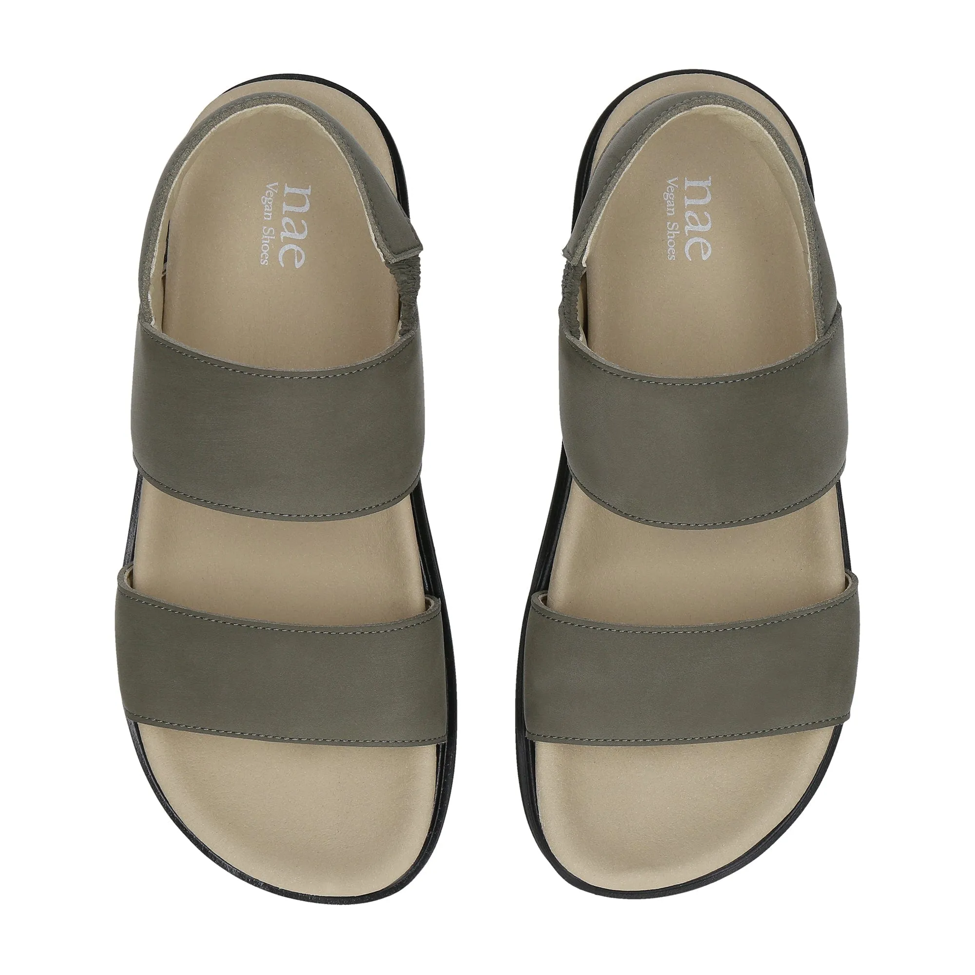 Lau Unisex Vegane Mikrofaser Plateausandalen | Grün