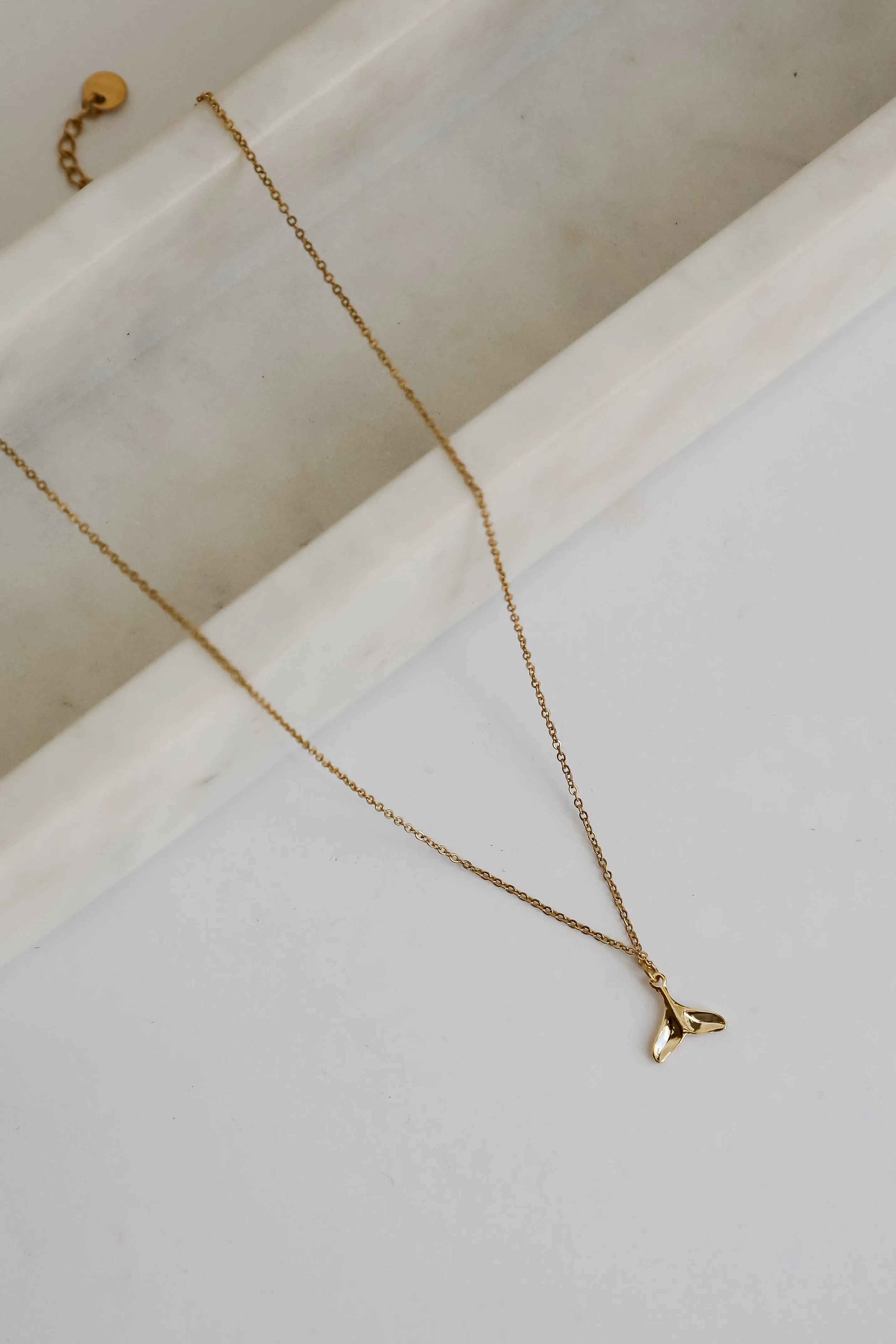 Leah Gold Tail Charm Necklace