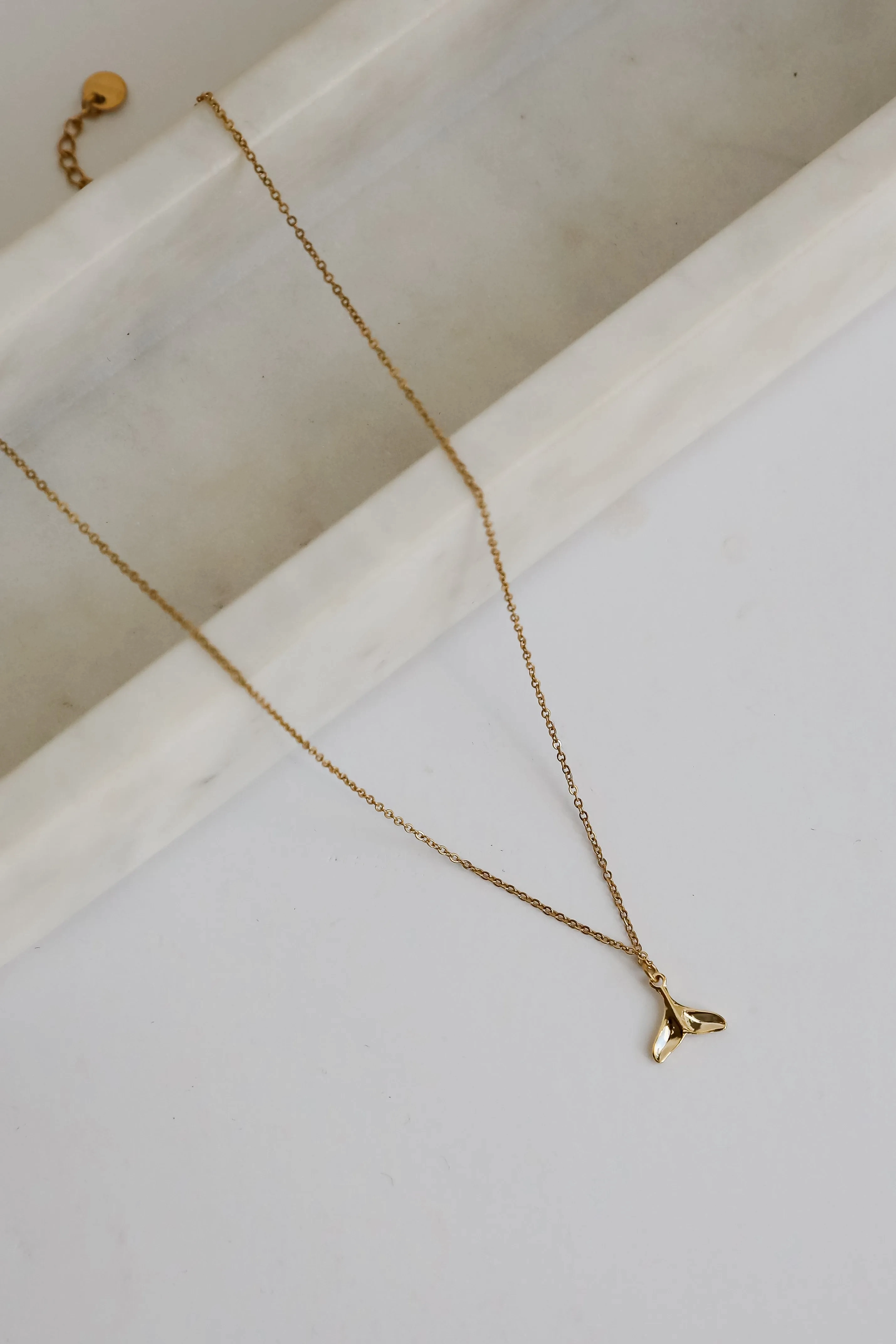 Leah Gold Tail Charm Necklace