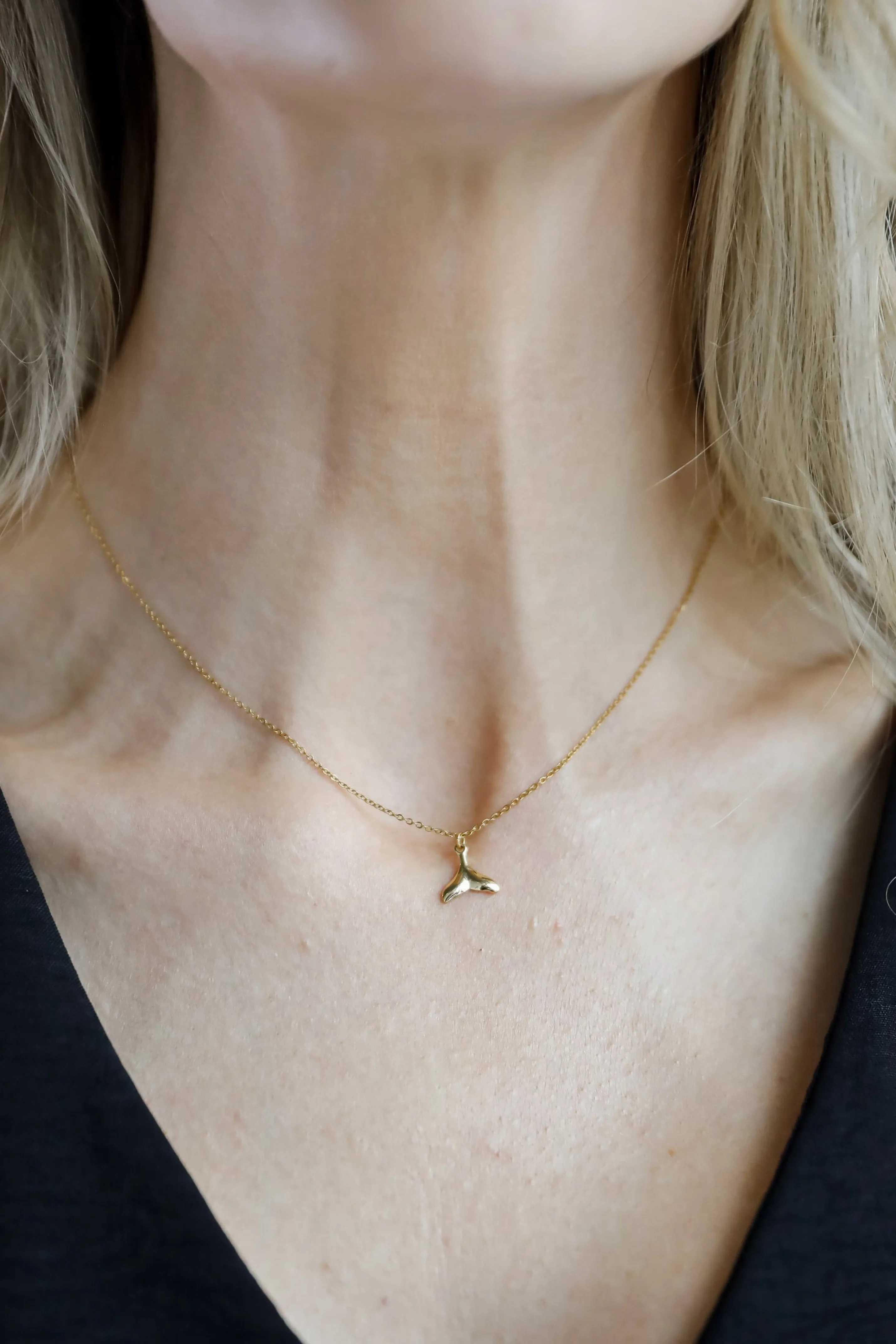 Leah Gold Tail Charm Necklace