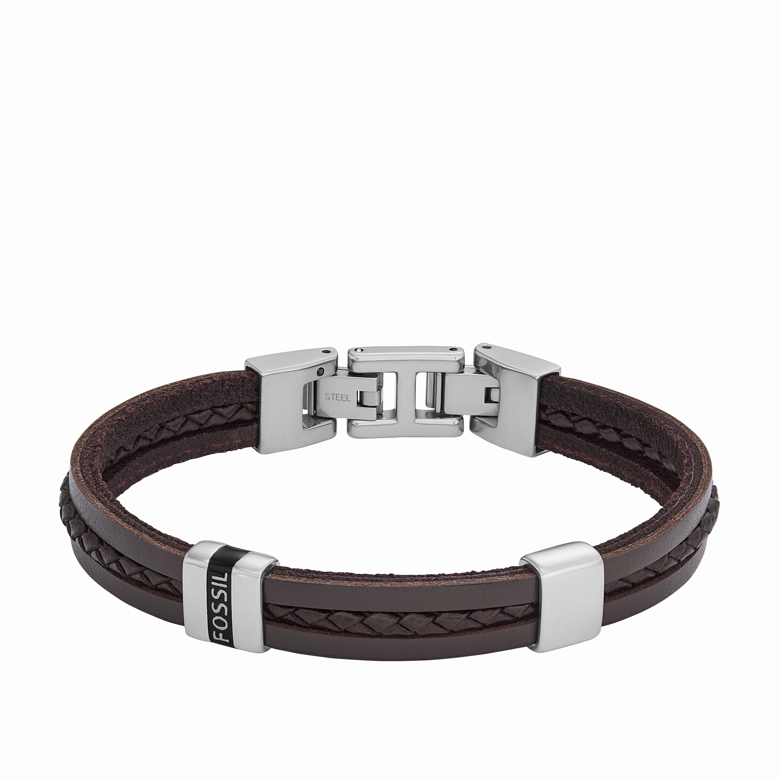 Leather Essentials Brown Leather Strap Bracelet fashion-jewelry  