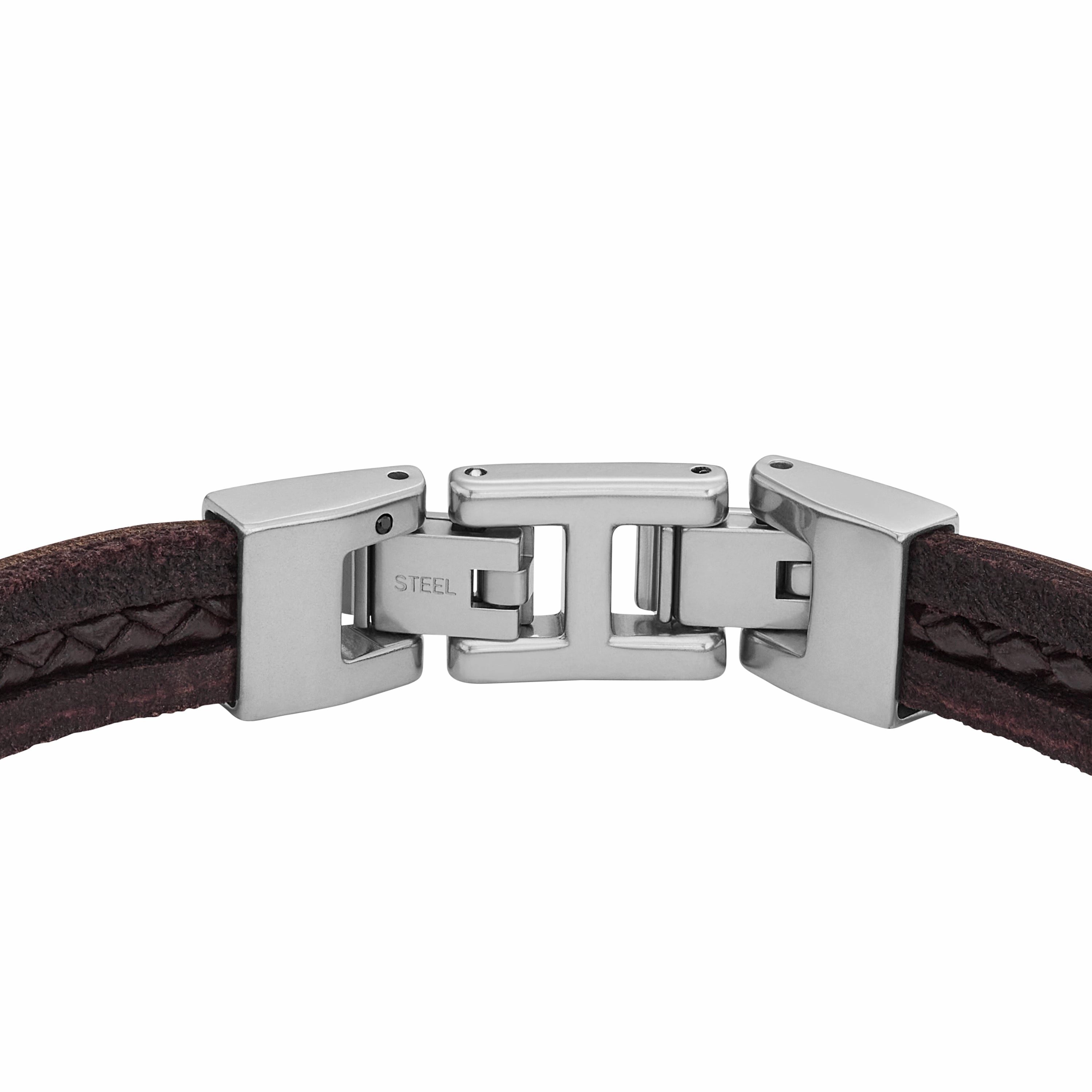 Leather Essentials Brown Leather Strap Bracelet