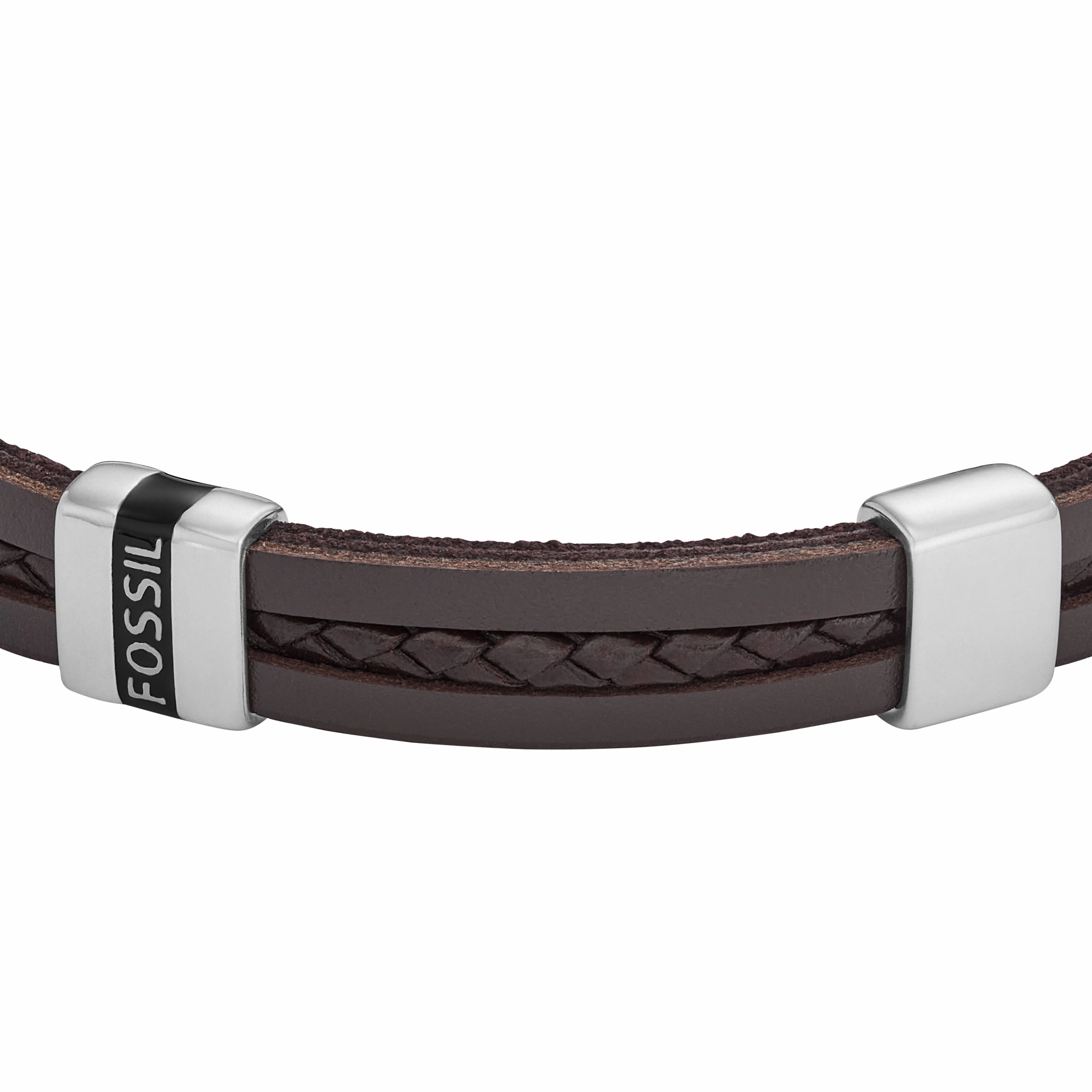 Leather Essentials Brown Leather Strap Bracelet