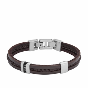Leather Essentials Brown Leather Strap Bracelet fashion-jewelry  
