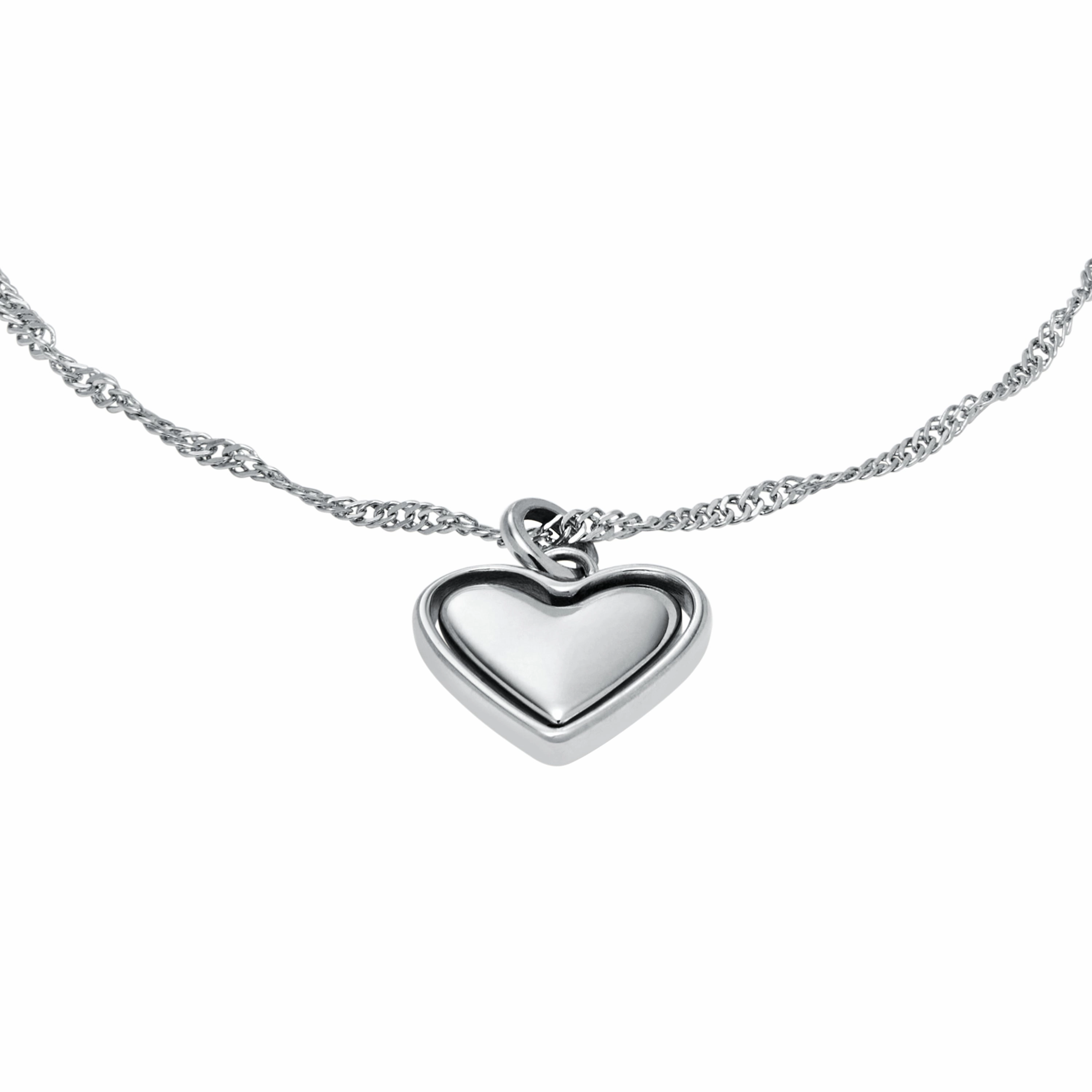Legacy Heart Stainless Steel Rotating Chain Bracelet