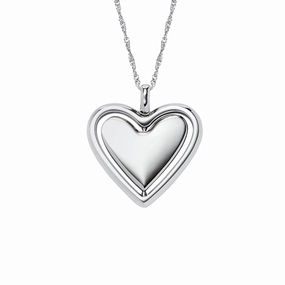 Legacy Heart Stainless Steel Rotating Pendant Necklace fashion-jewelry  