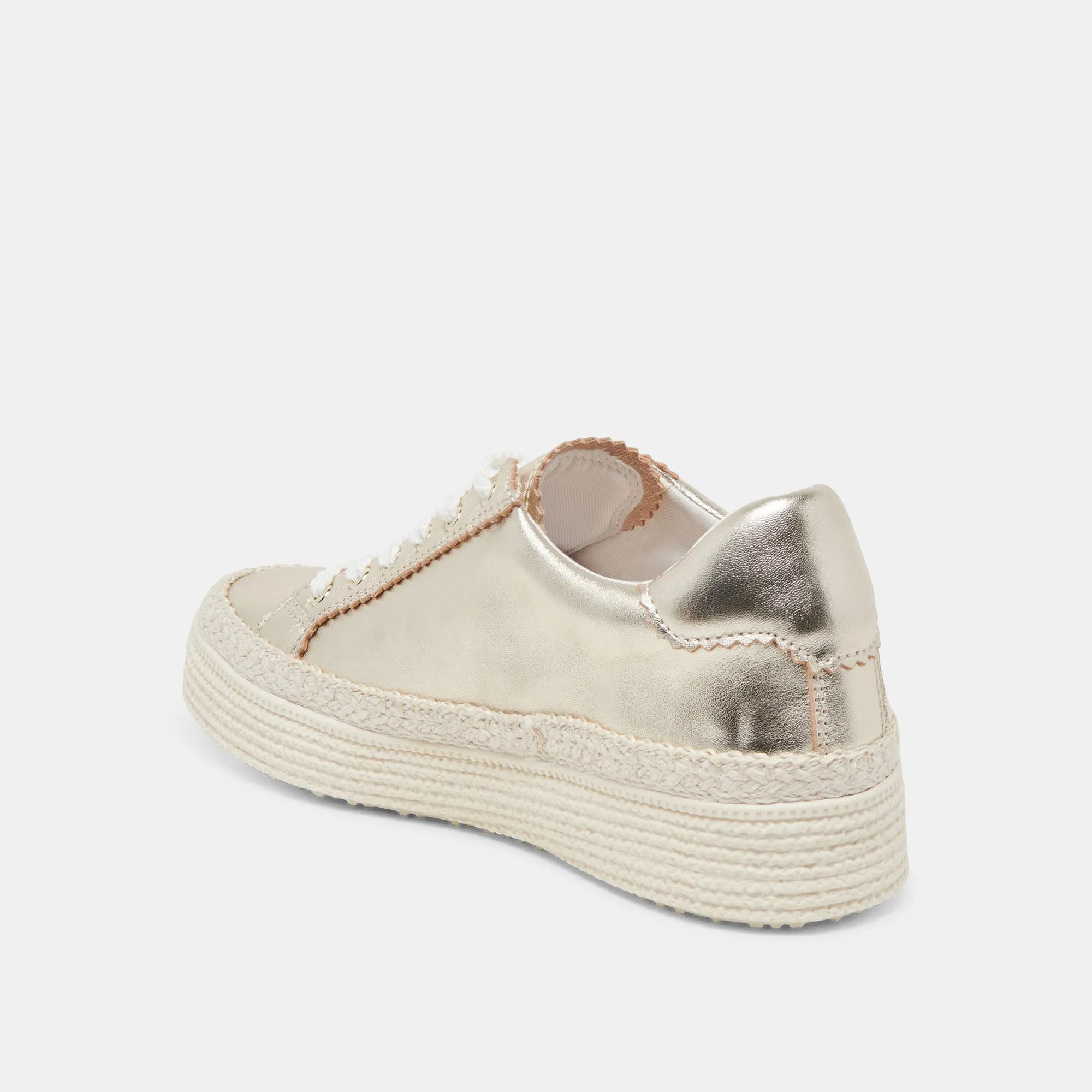 LENNIX SNEAKERS LIGHT GOLD METALLISCHES LEDER