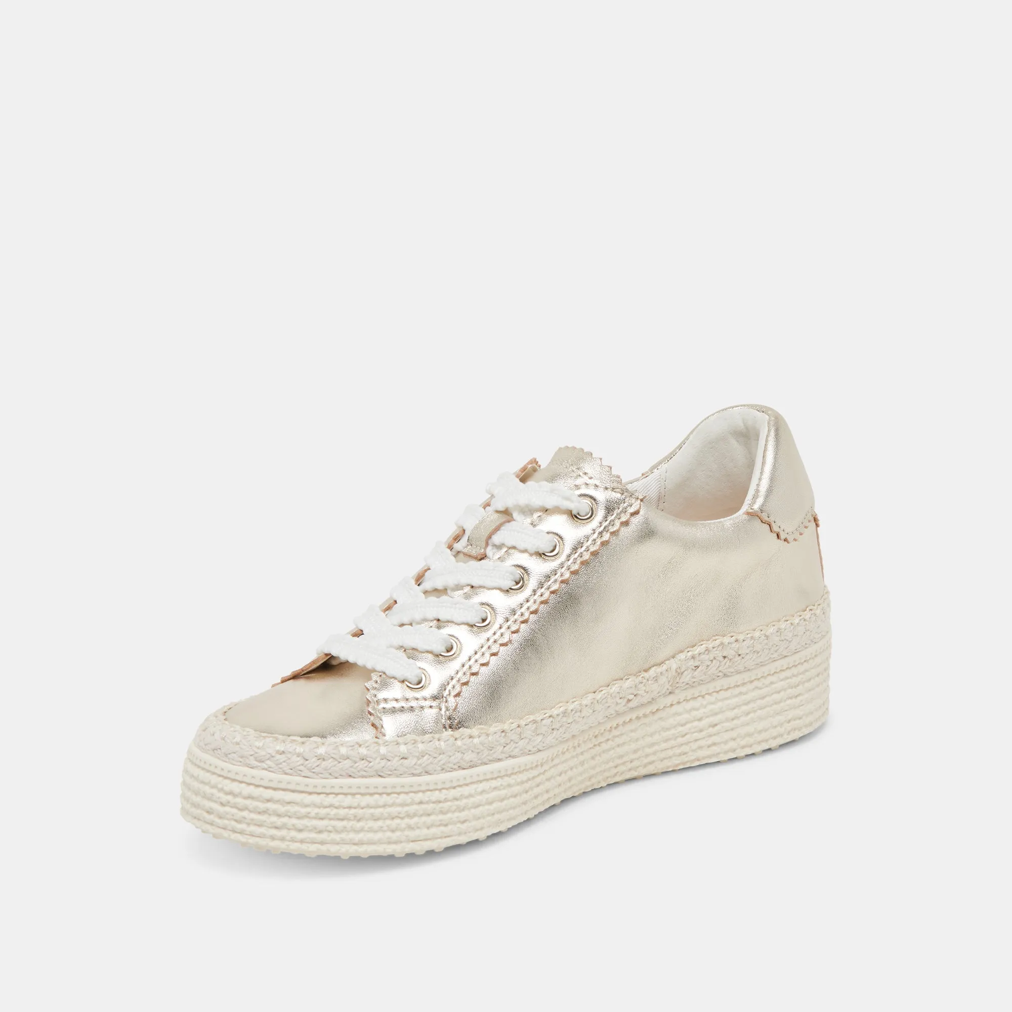 LENNIX SNEAKERS LIGHT GOLD METALLISCHES LEDER