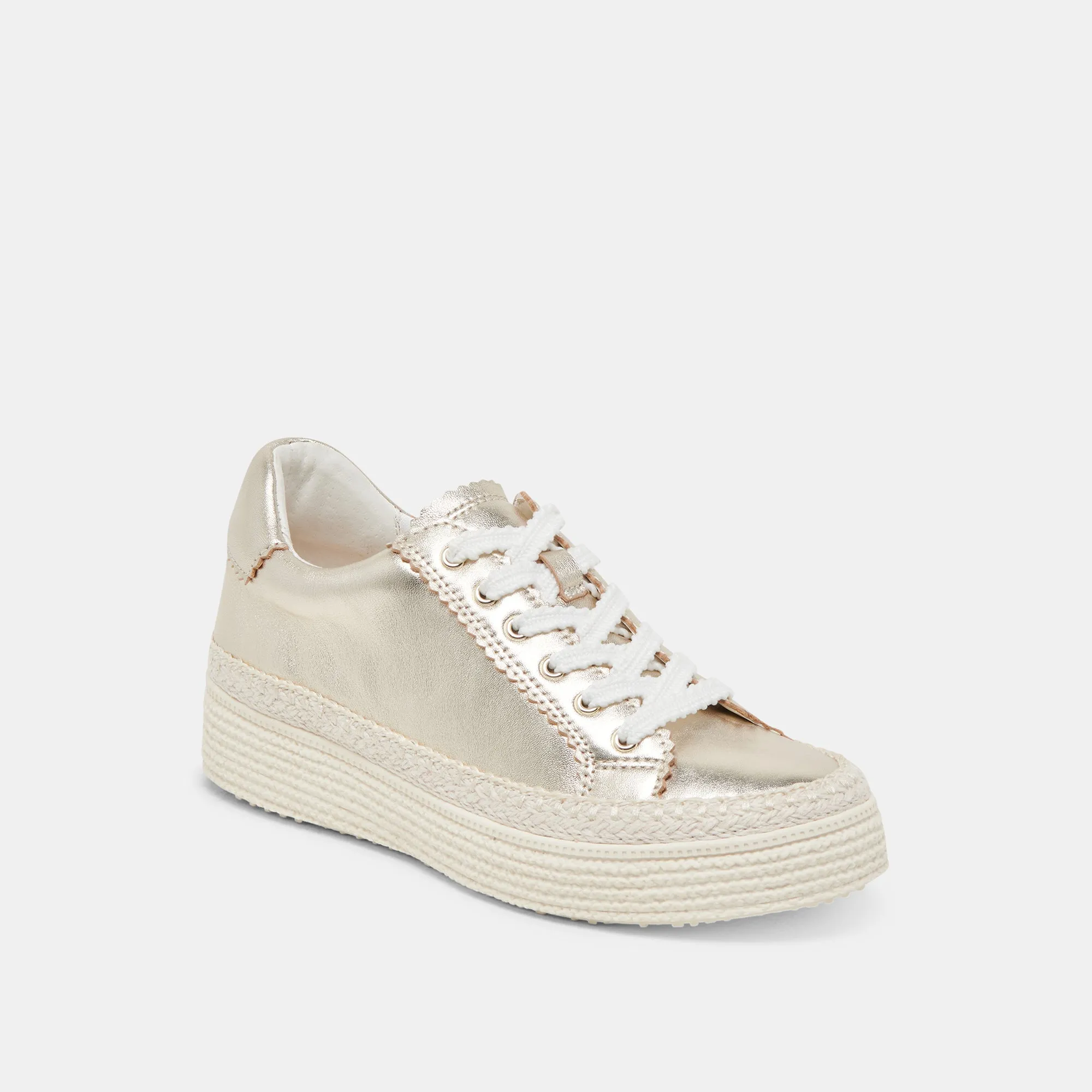 LENNIX SNEAKERS LIGHT GOLD METALLISCHES LEDER
