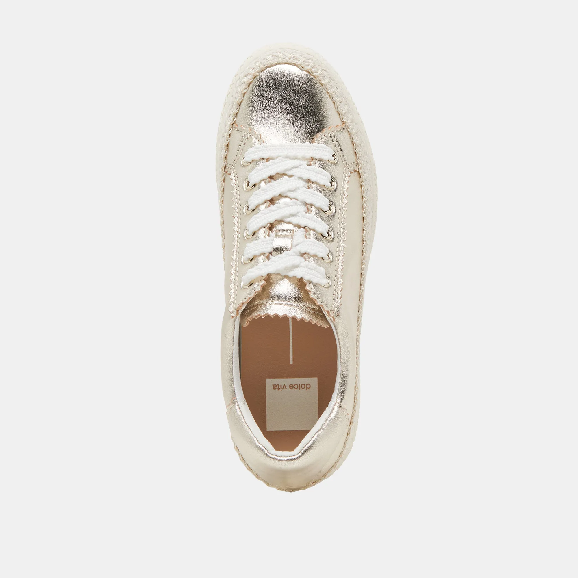 LENNIX SNEAKERS LIGHT GOLD METALLISCHES LEDER