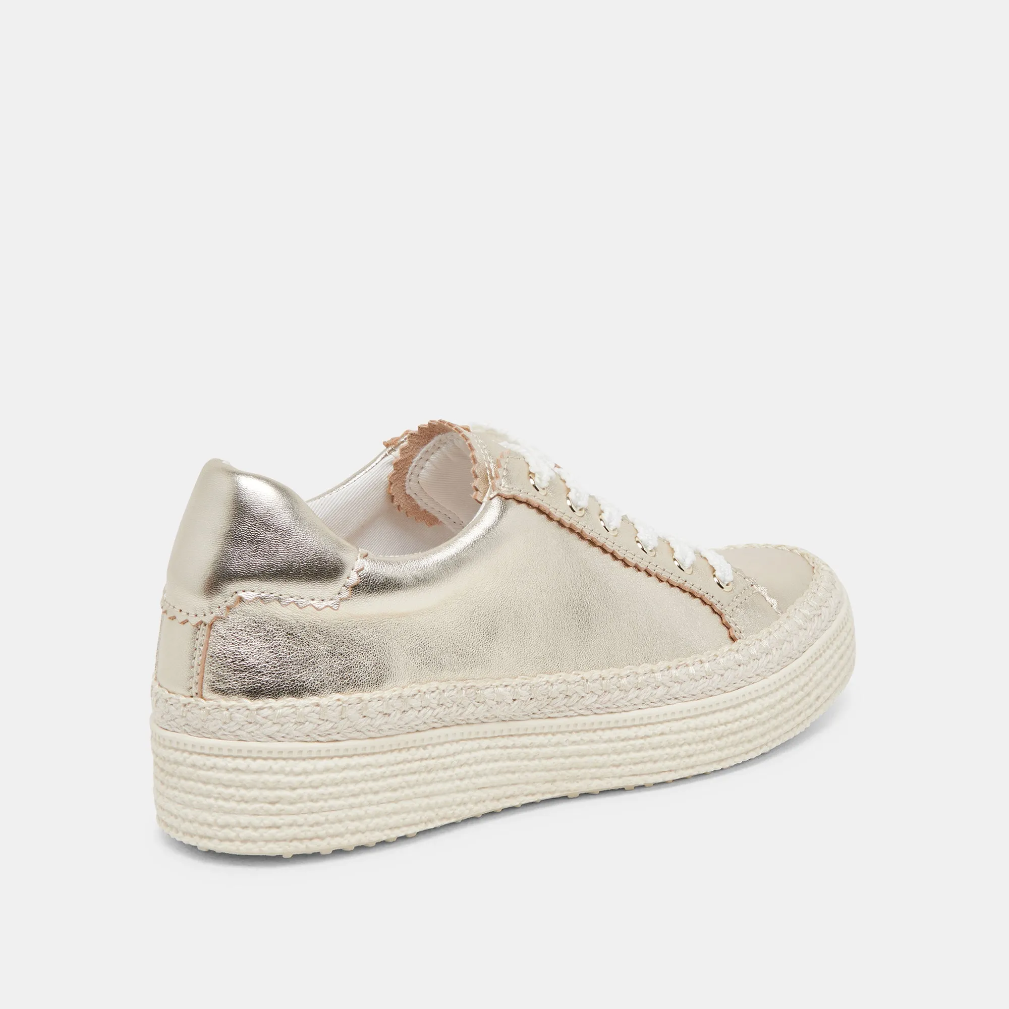 LENNIX SNEAKERS LIGHT GOLD METALLISCHES LEDER