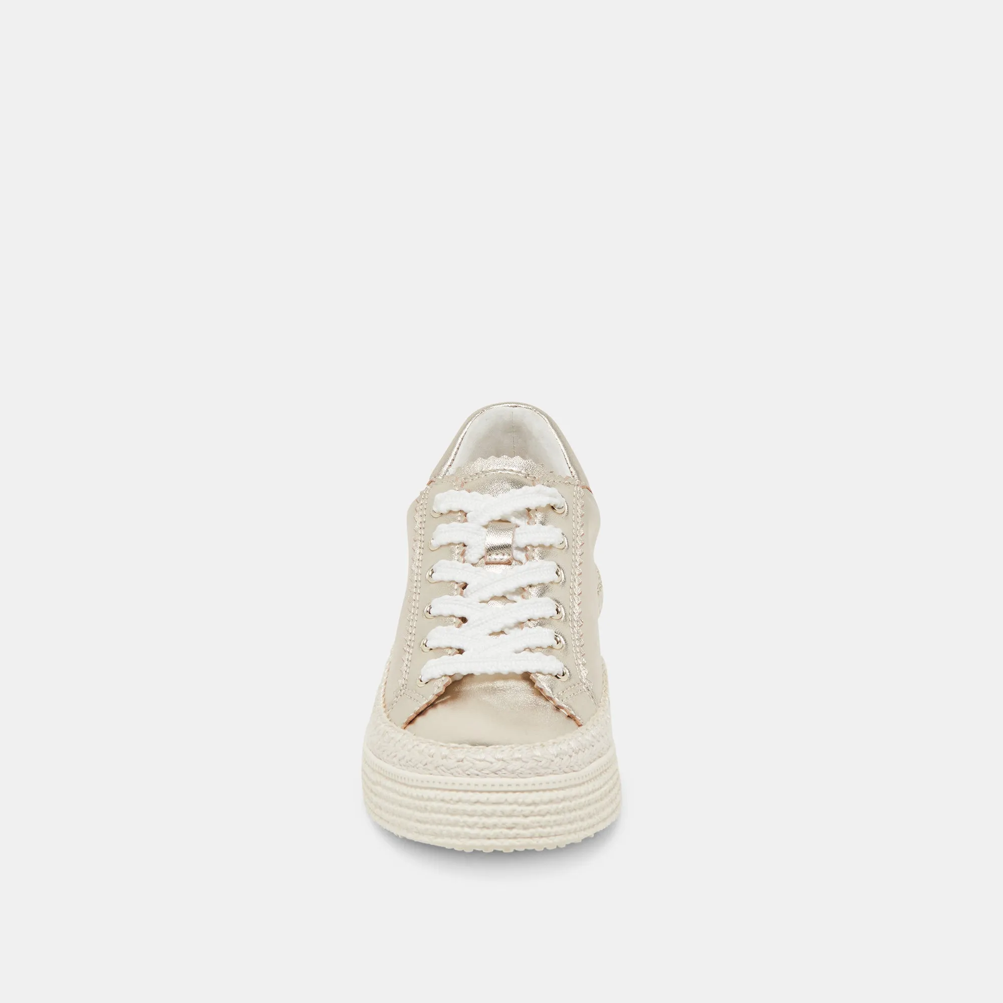 LENNIX SNEAKERS LIGHT GOLD METALLISCHES LEDER