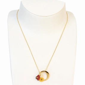 Les Nereides Collier Alphabet Fleuri Letter Necklace O fashion-jewelry  