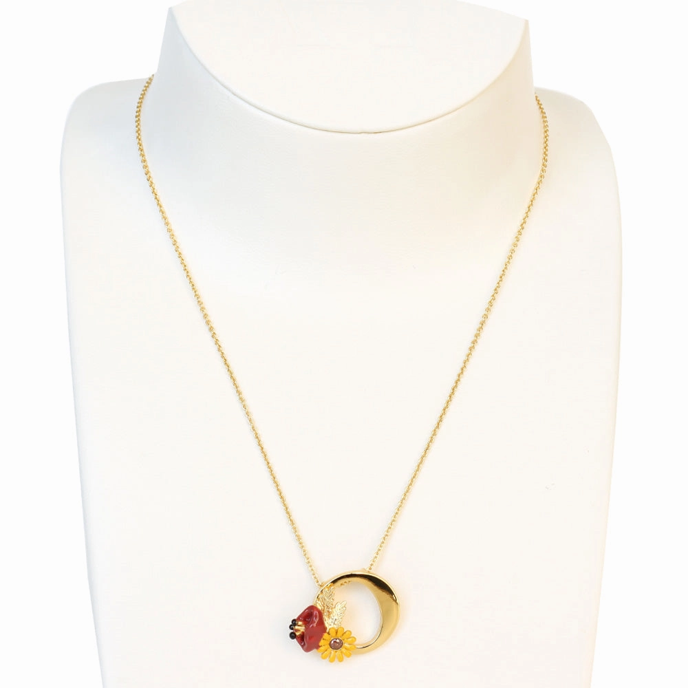 Les Nereides Collier Alphabet Fleuri Letter Necklace O fashion-jewelry  