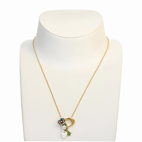 Les Nereides Collier Alphabet Fleuri Letter Necklace P fashion-jewelry  