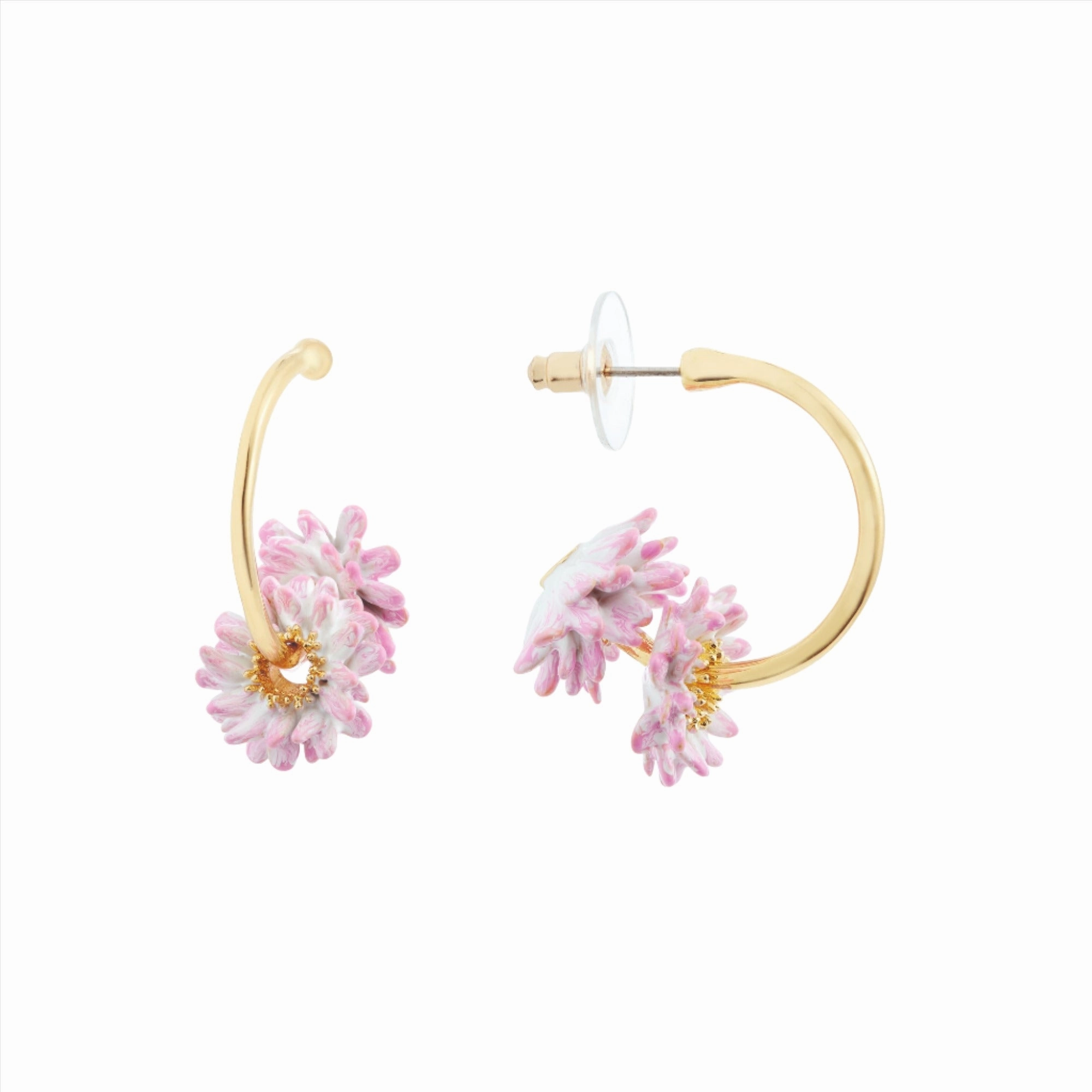Les Nereides Daisy hoop post Earrings 