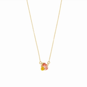 Les Nereides Hermit crab and light pink cut glass stone pendant Necklace fashion-jewelry  