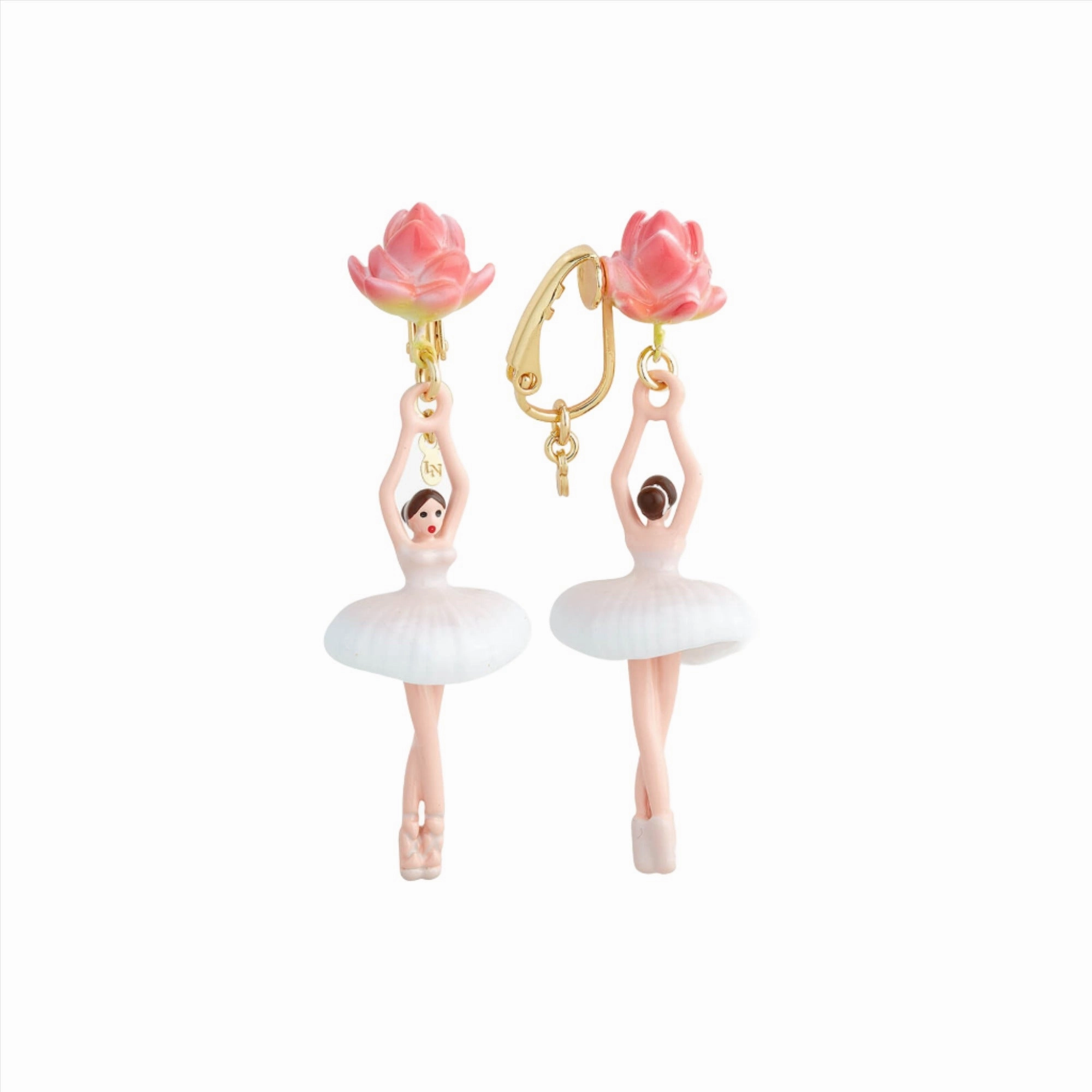 Les Nereides Lotus Flower Ballerina Earrings? fashion-jewelry  