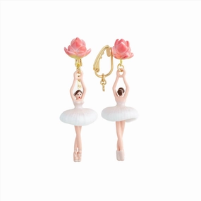 Les Nereides Lotus Flower Ballerina Earrings 