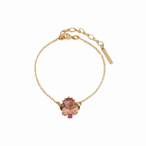 Les Nereides Love Animals Butterfly Round Stone Charm Bracelet fashion-jewelry  