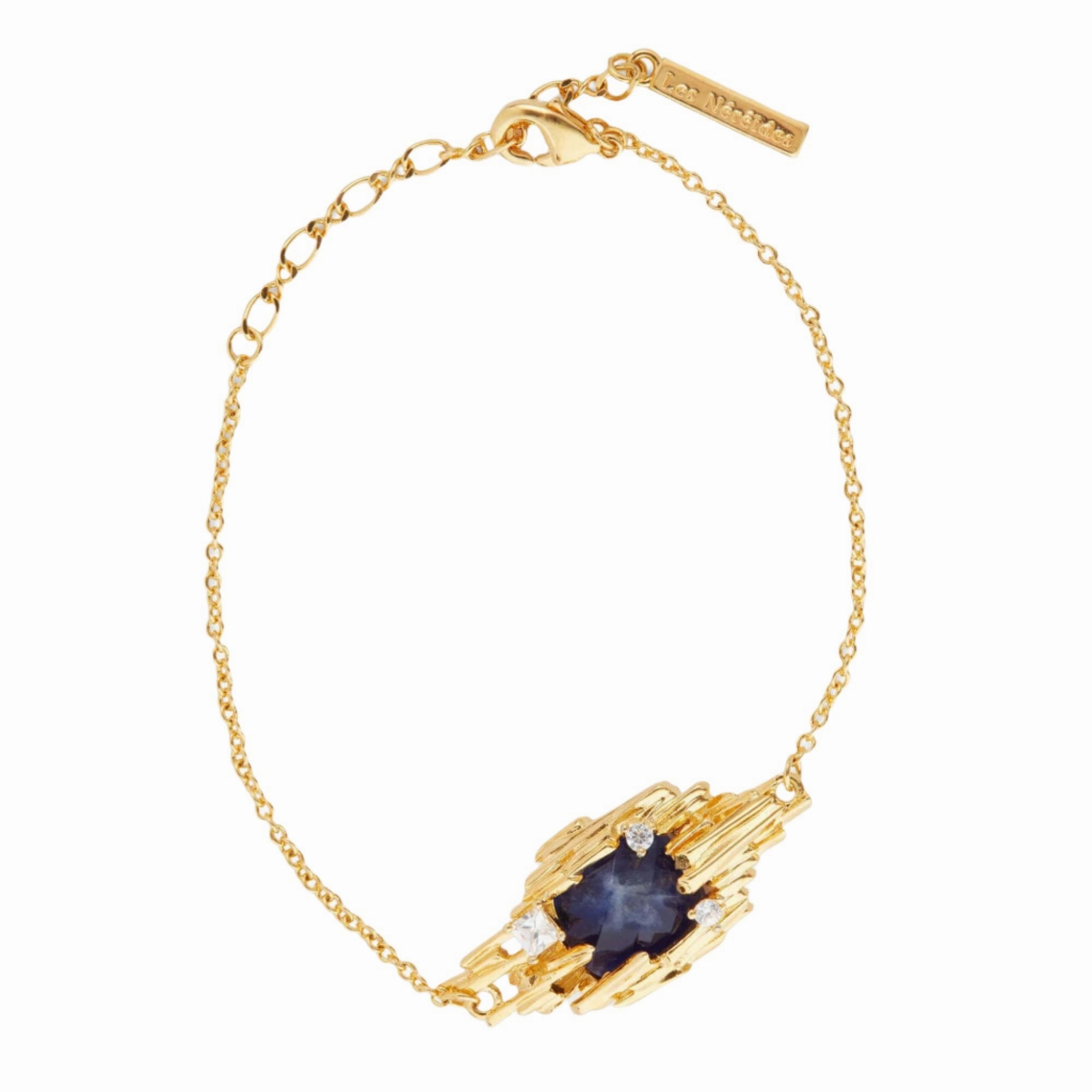 Les Nereides Sodalite And Gold Rock Fine Bracelet ,One Size fashion-jewelry  