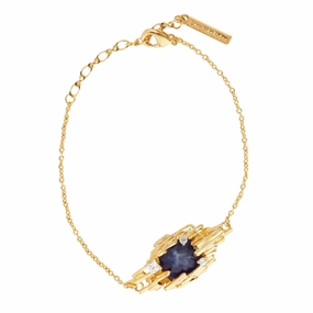 Les Nereides Sodalite And Gold Rock Fine Bracelet ,One Size fashion-jewelry  