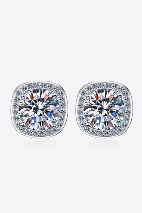 Let Me Love You 1 Carat Moissanite Stud Earrings 