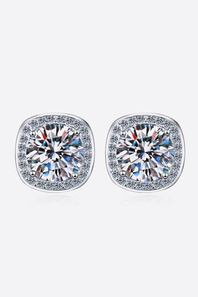 Let Me Love You 1 Carat Moissanite Stud Earrings 