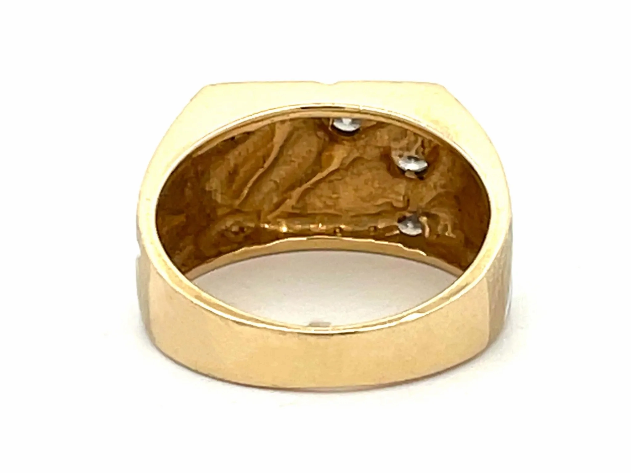 Levian Fan Design Diamond 2-Toned Mens Ring in 14k Gold