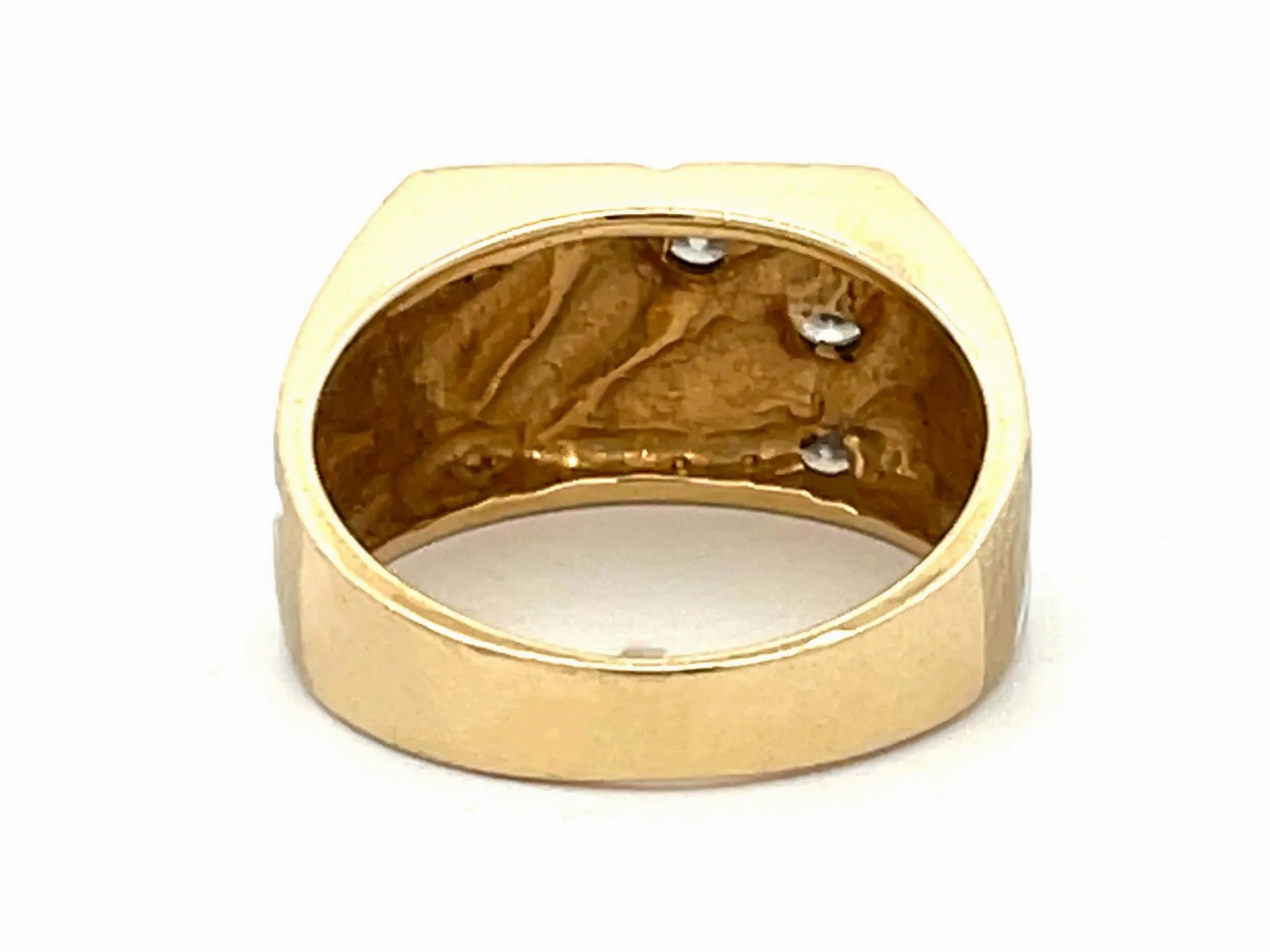 Levian Fan Design Diamond 2-Toned Mens Ring in 14k Gold