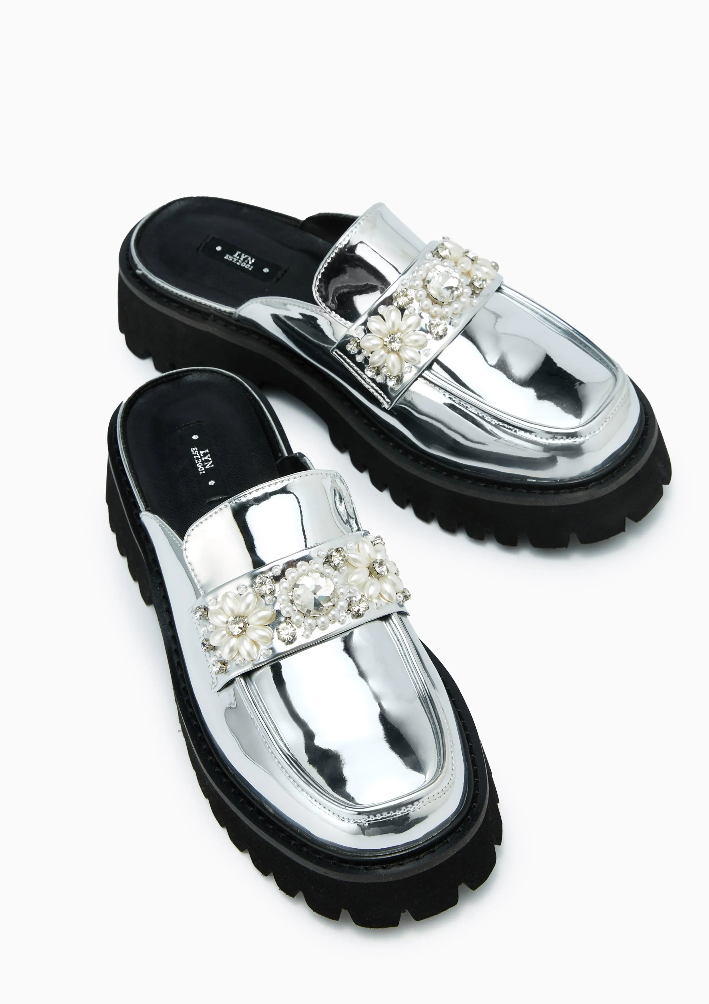 Lewis Plateausandalen Silber