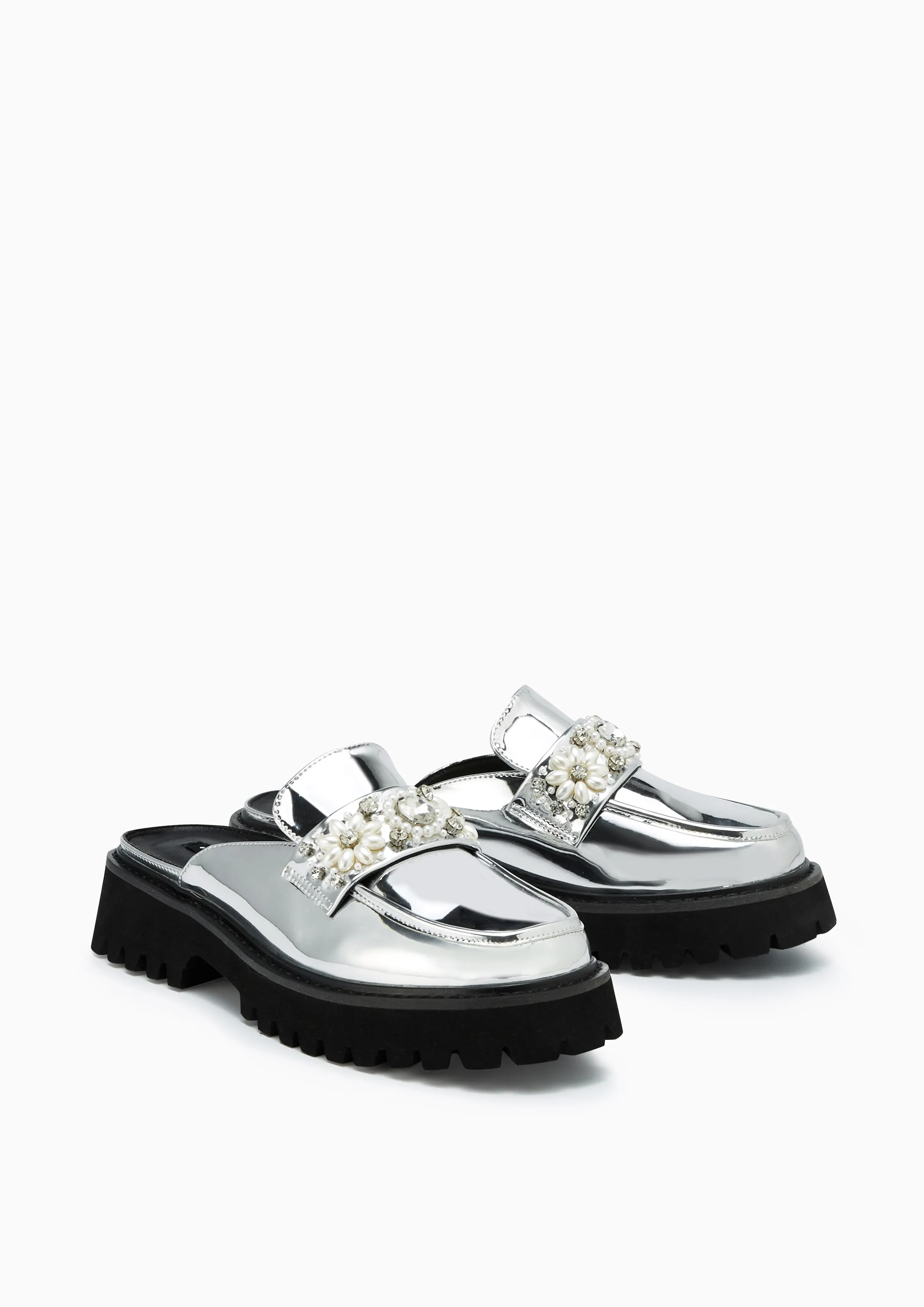 Lewis Plateausandalen Silber
