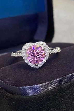 Lifelong Journey 1 Carat Moissanite Heart Ring 