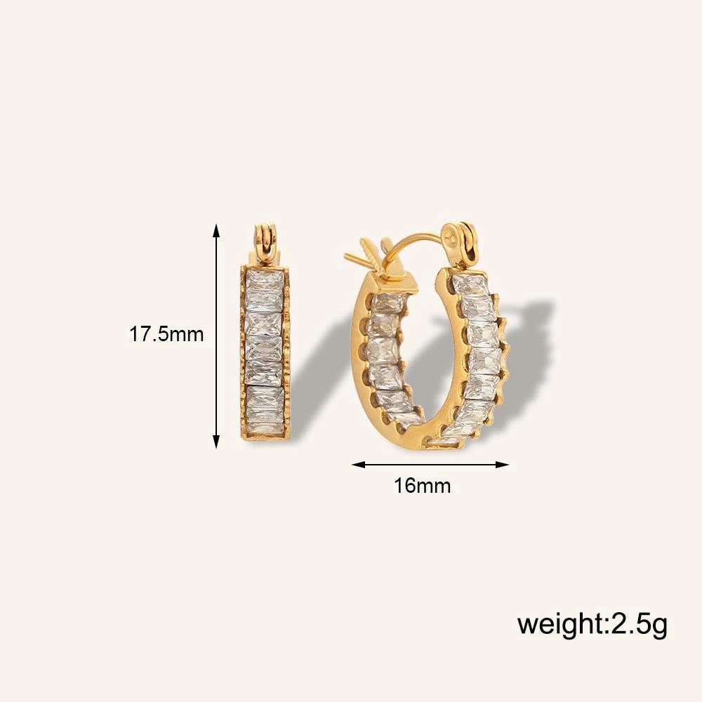 Light Luxury Fashion Stainless Steel Design Earrings Jewelry
