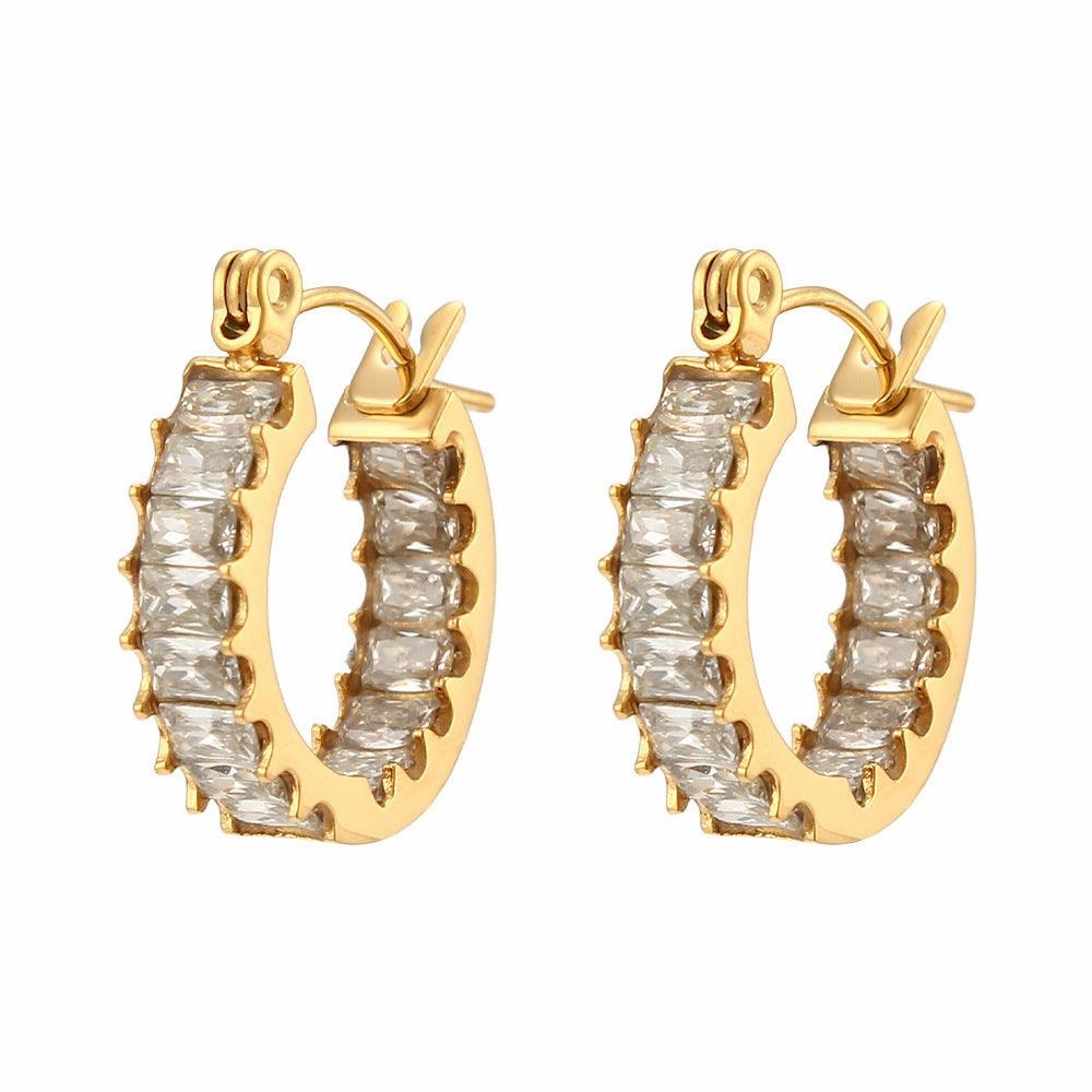 Light Luxury Fashion Stainless Steel Design Earrings Jewelry