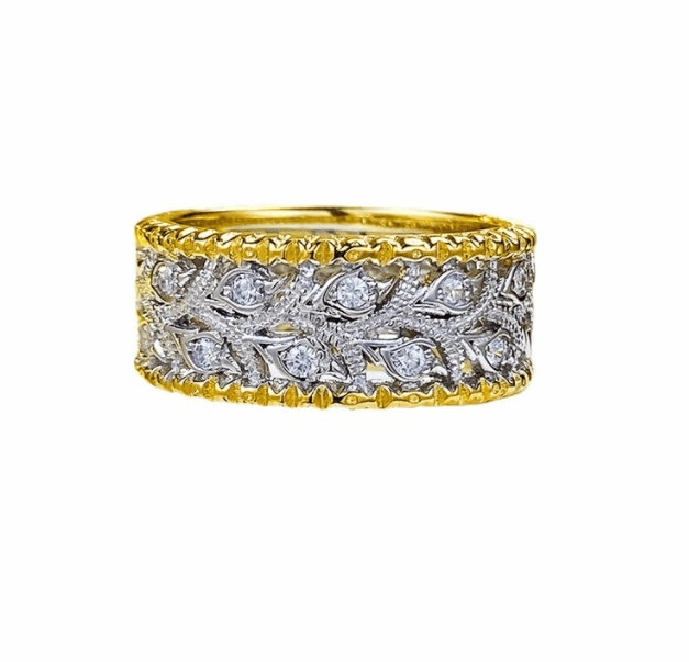 Light Luxury Style 925 Silver Fabric Cutout Pattern Retro Women's Ring