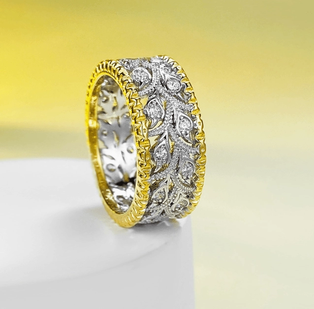 Light Luxury Style 925 Silver Fabric Cutout Pattern Retro Women's Ring