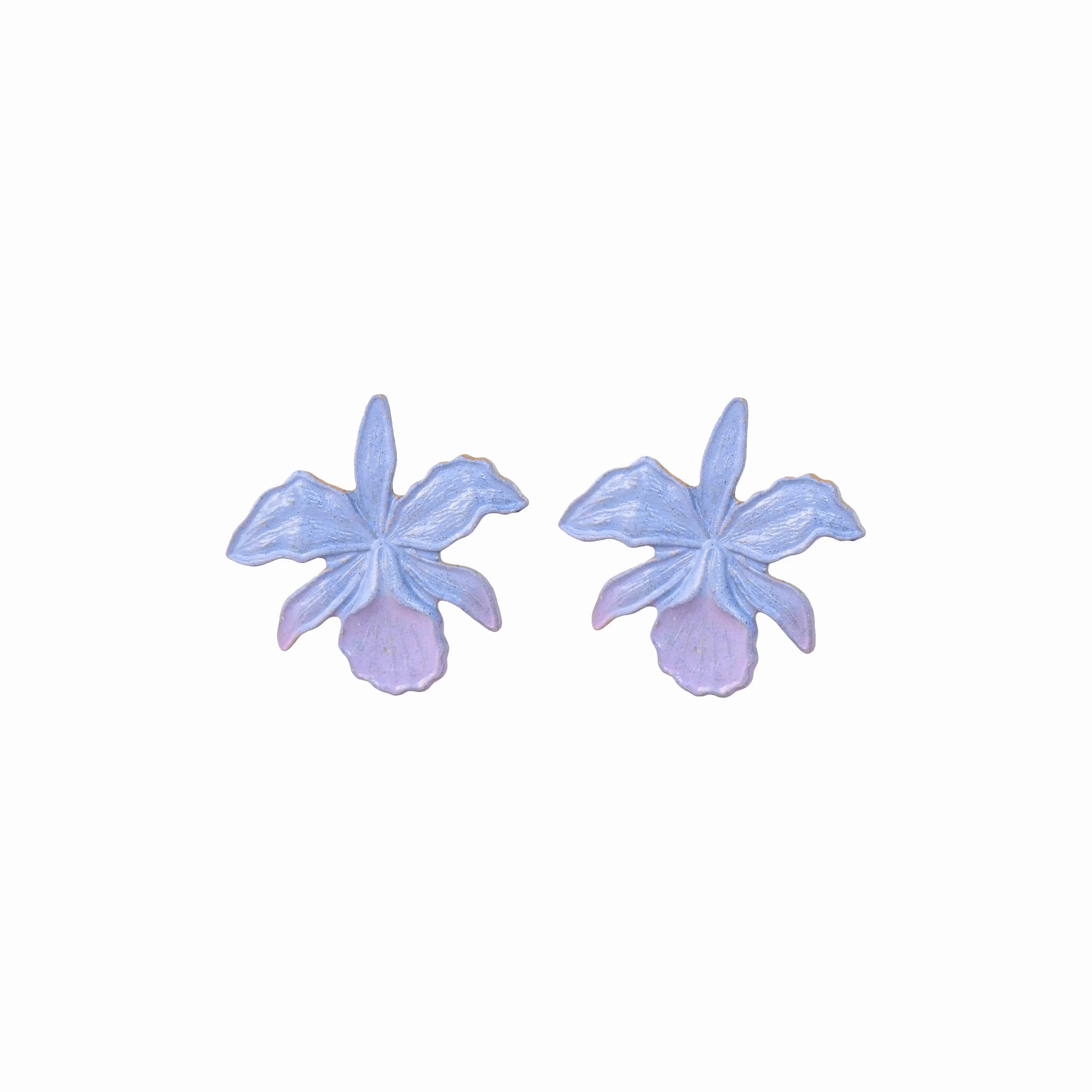 Lilac Orchid Studs