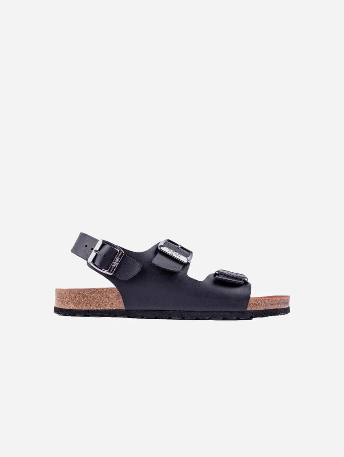 Lima Herren-Sandalen mit veganem Fußbett | Schwarz