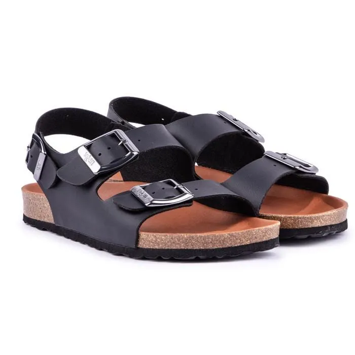 Lima Herren-Sandalen mit veganem Fußbett | Schwarz