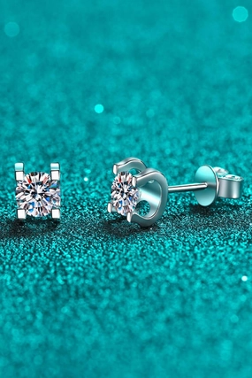 Limitless Love 1 Carat Moissanite Stud Earrings 