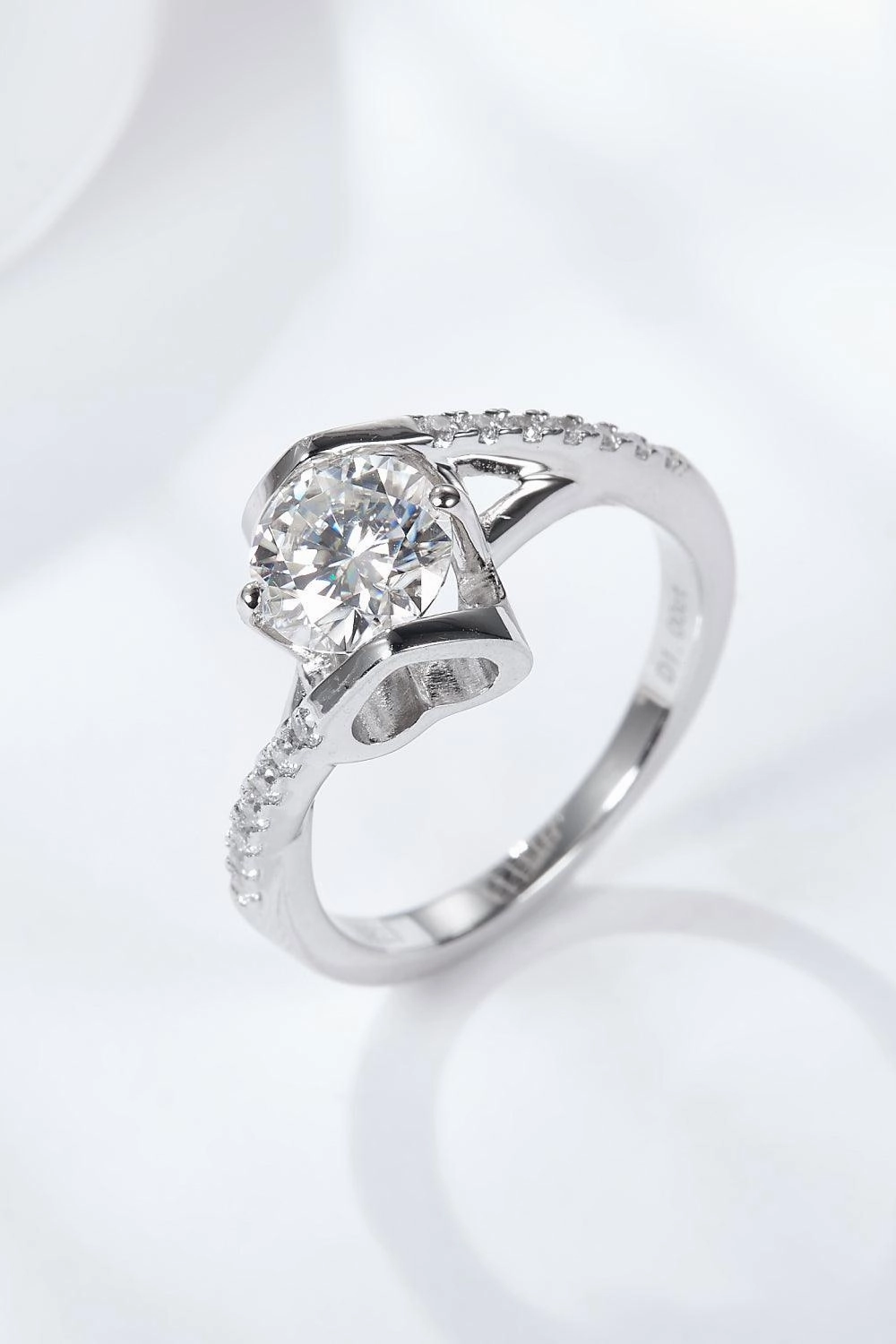 Limitless Love Platinum-Plated Moissanite Ring 