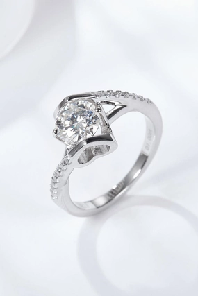 Limitless Love Platinum-Plated Moissanite Ring 