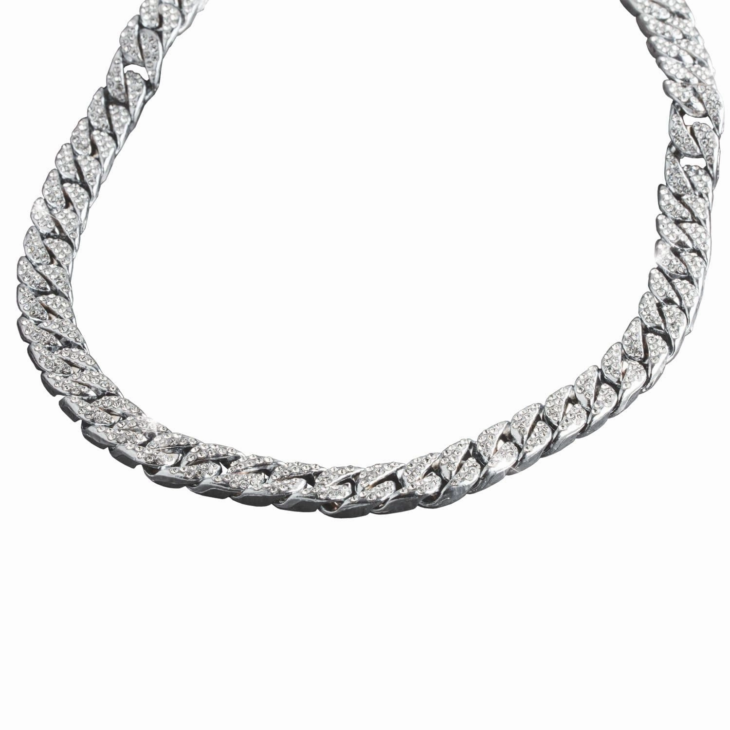 Logan Curb Rhodium Necklace 