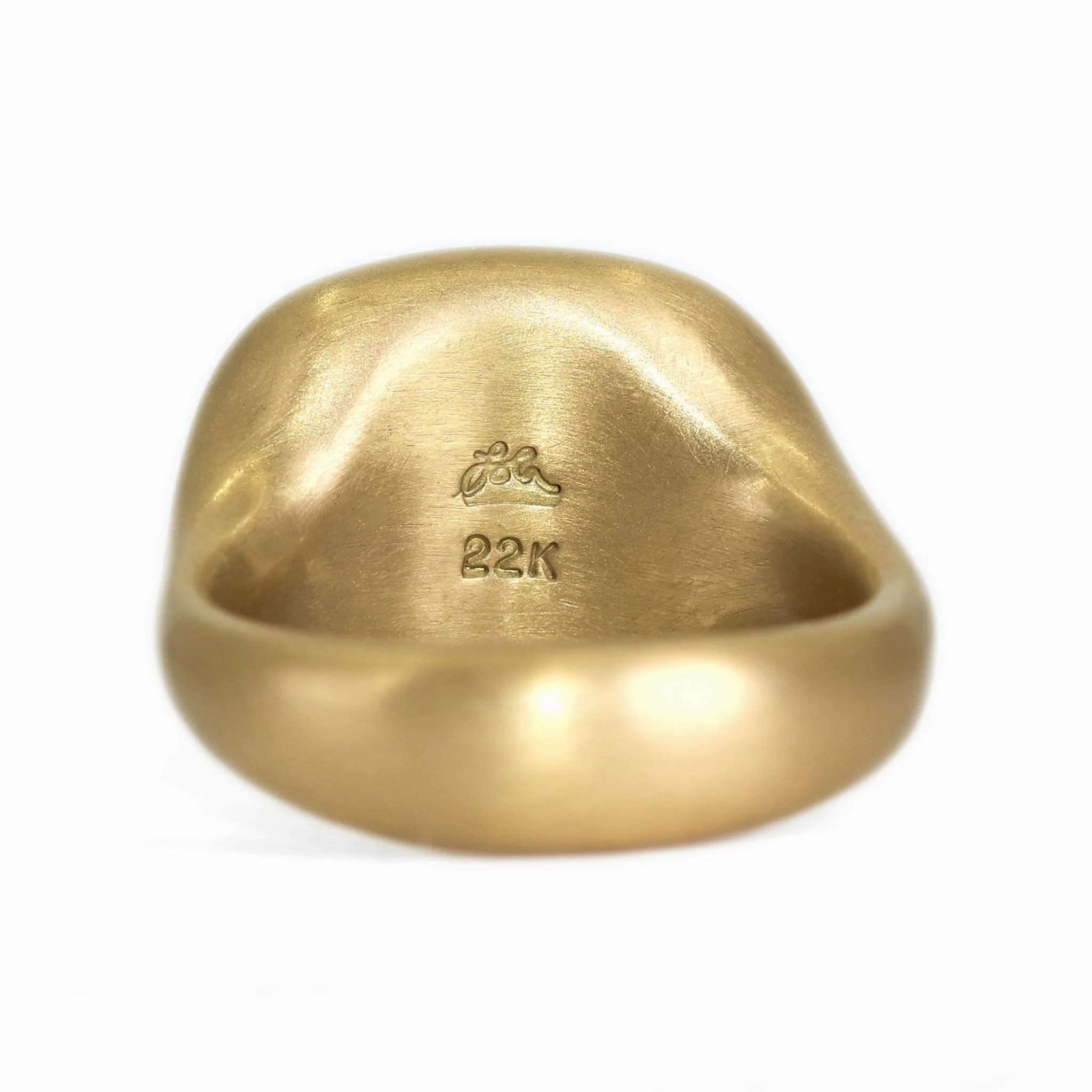 Lola Brooks 5.06 Carat Faceted Diamond 22k Gold One of a Kind Ring
