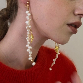 Long Natural Pearl EarringsNiche And Exquisite 